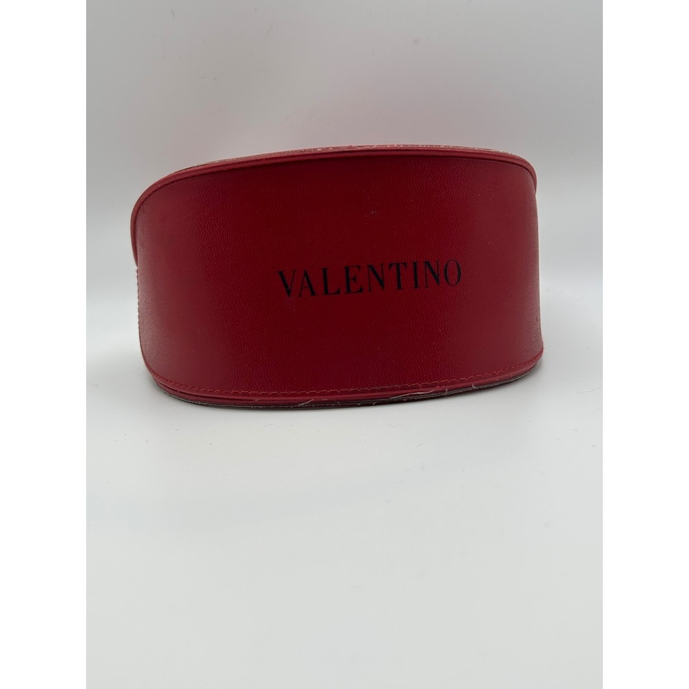 Valentino Red Leather Soft Shell Sunglasses Eyeglasses Case Designer Eyewear